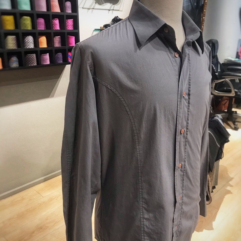 L Grey Hugo Boss Casual Button Up